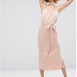 ASOS midi slip dress in satin